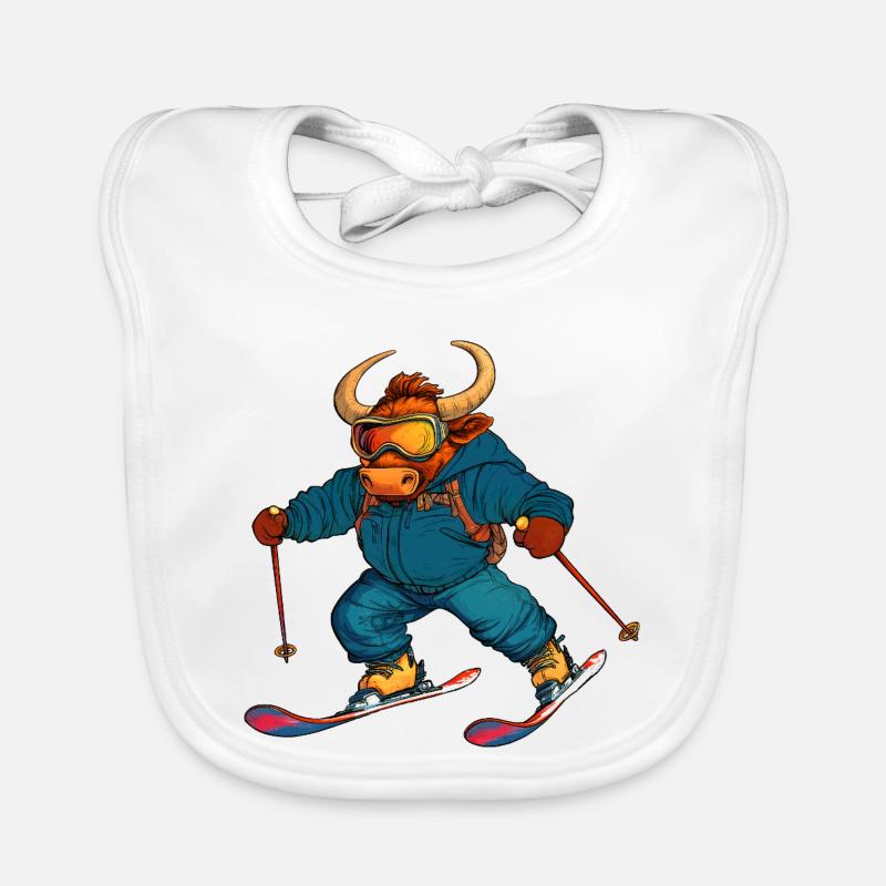 Skier Taurus Organic Baby Bibs