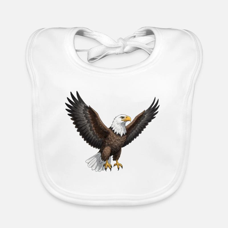 White-tailed Eagle Osprey Bird of Prey Gift Organic Baby Bibs