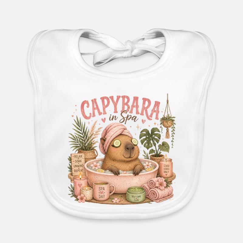 Capybara Spa Auszeit Baby Bio-Lätzchen