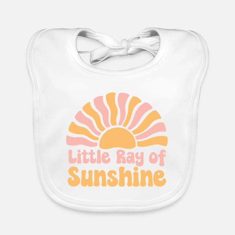 Petit rayon de soleil - Bavoir bio Bébé - blanc