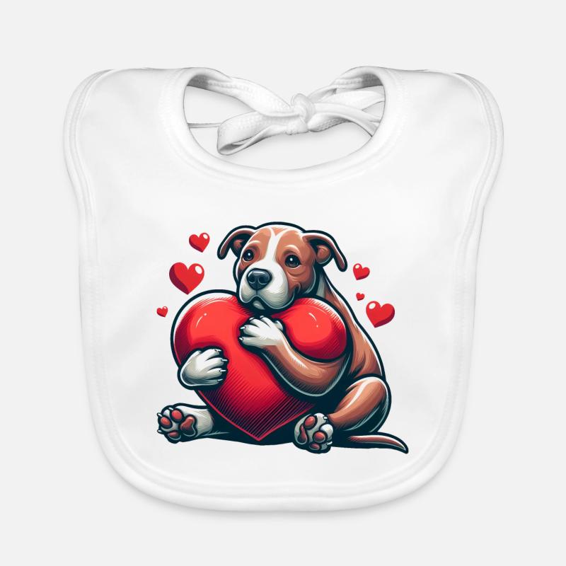Pitbull Valentinstagsgeschenke Baby Bio-Lätzchen
