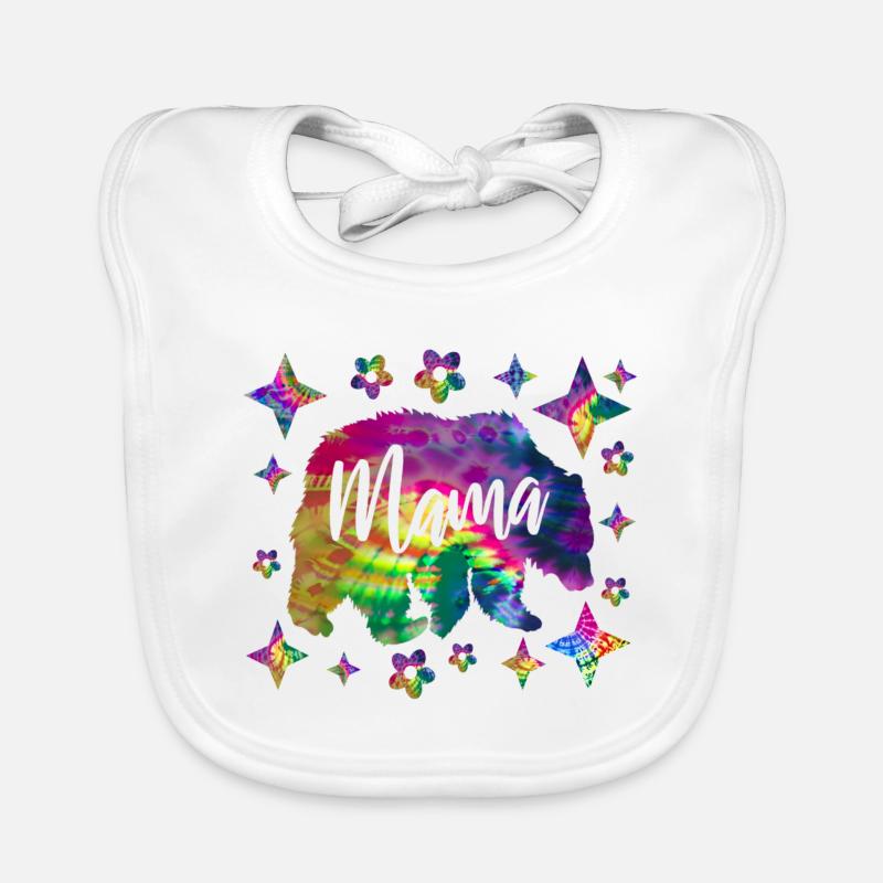 Mama Bear Batik Tie Dye Bavoir bio Bébé