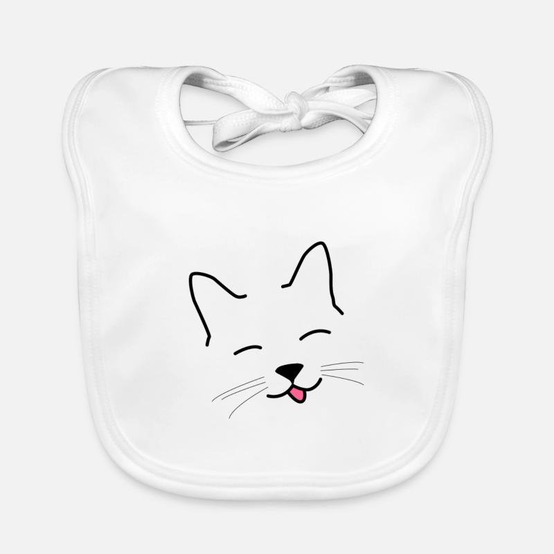 fröhliche Katze Baby Bio-Lätzchen