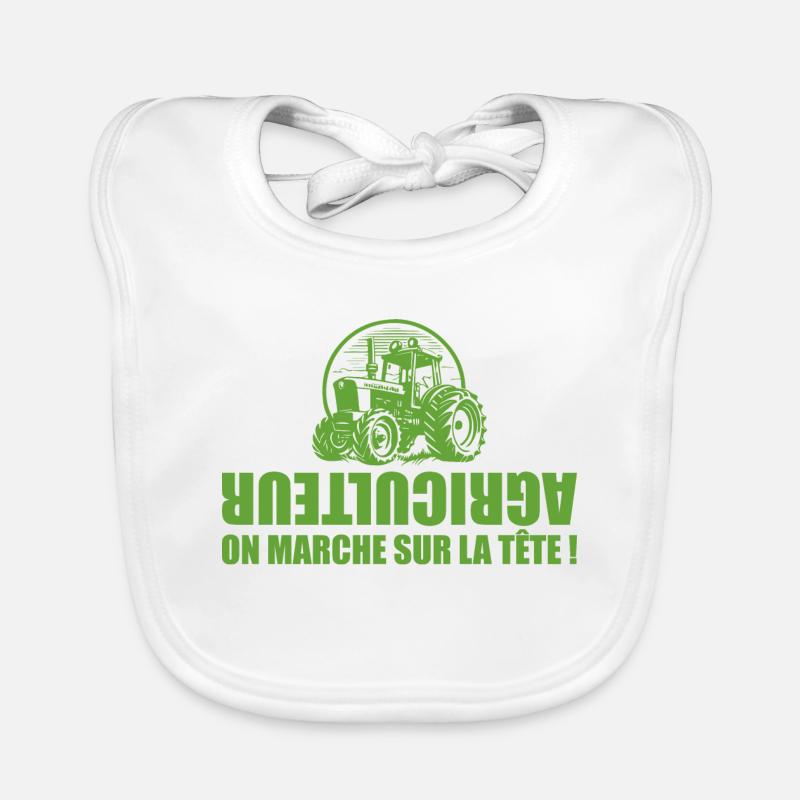 Farmer - Farmer - Tractor Organic Baby Bibs