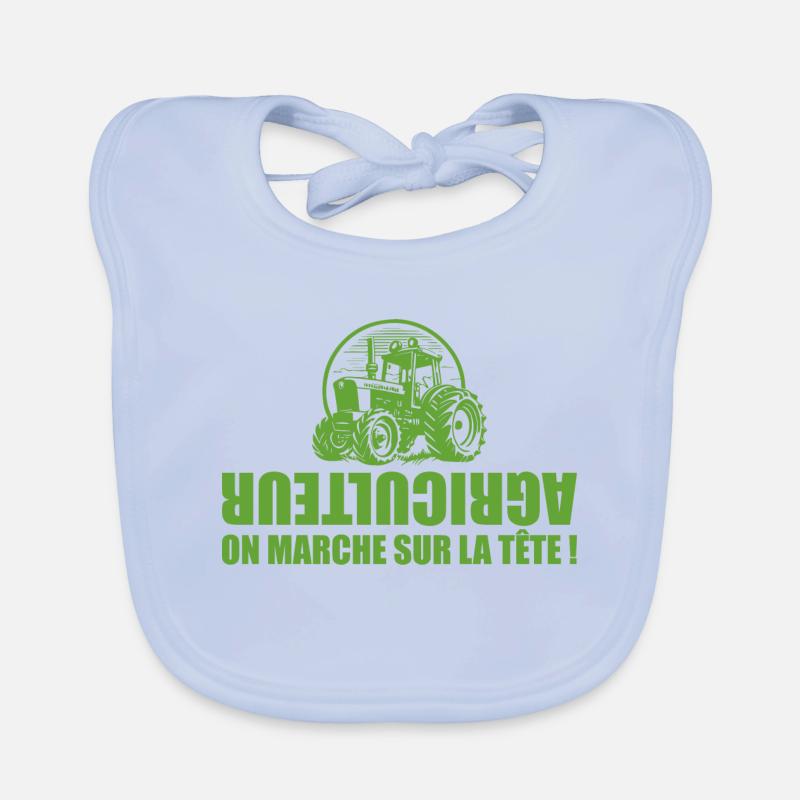 Farmer - Farmer - Tractor Organic Baby Bibs