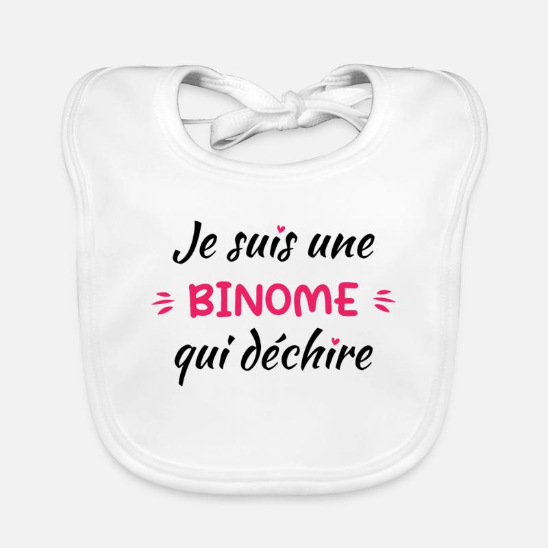 Je suis une binome qui déchire Bavoir bio Bébé