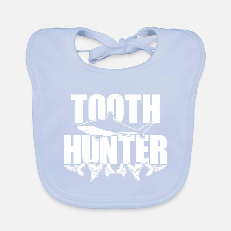 Tooth hunter paleontologist shark tooth shark teeth Organic Baby Bibs