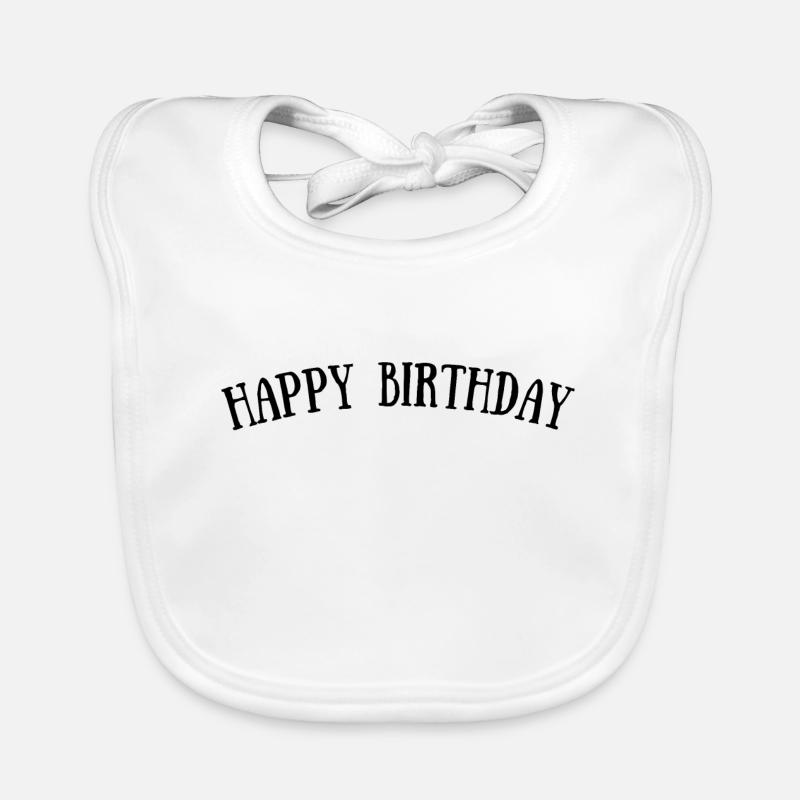 Bon anniversaire - Bavoir bio Bébé - blanc