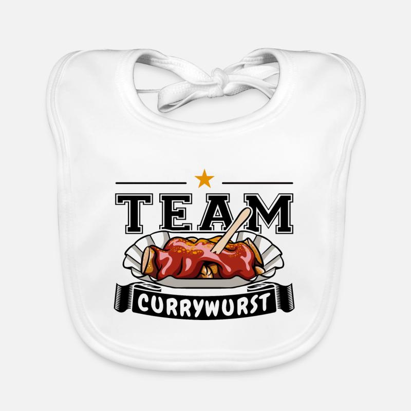 Team Currywurst - Fast Food - Kult Baby Bio-Lätzchen