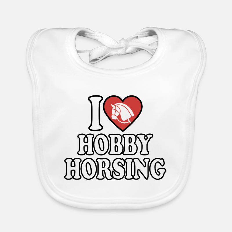 J’aime Hobby Horsing - Coeur - Hobby Bavoir bio Bébé
