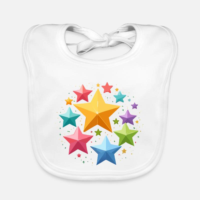 bunte sterne, glitzern,sterne,stern Baby Bio-Lätzchen