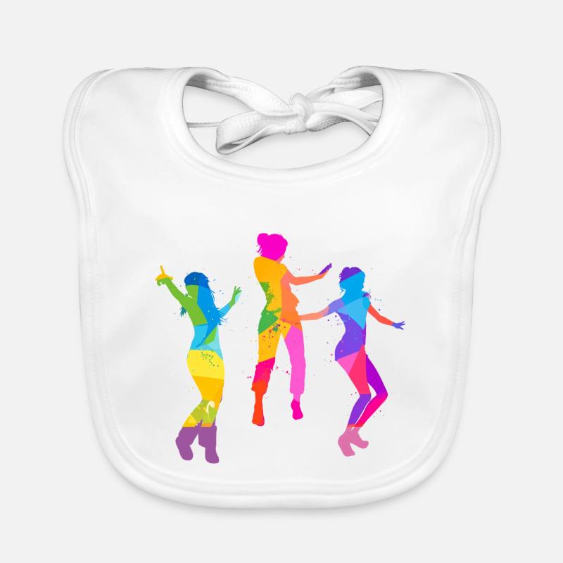 dancer,dance,illustration,colorful,graffiti Organic Baby Bibs