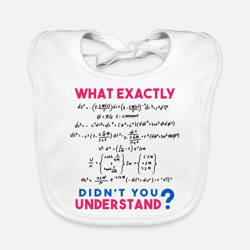 Physics and Math formula Joke Organic Baby Bibs