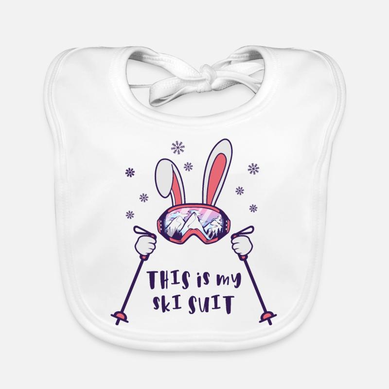 C’est ma combinaison de ski Ski Ski Bavoir bio Bébé