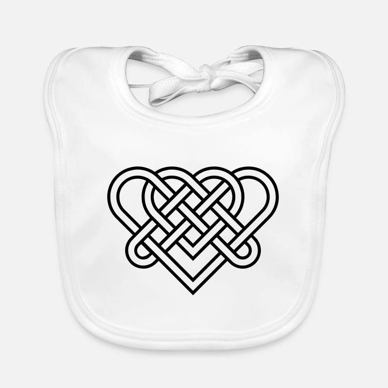 Keltisches Herz Baby Bio-Lätzchen