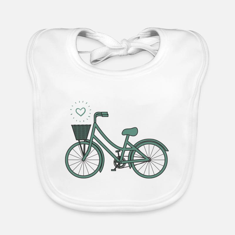 Retro Bike Organic Baby Bibs