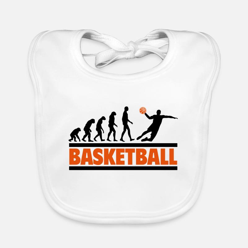 Evolution to basketball player Organic Baby Bibs