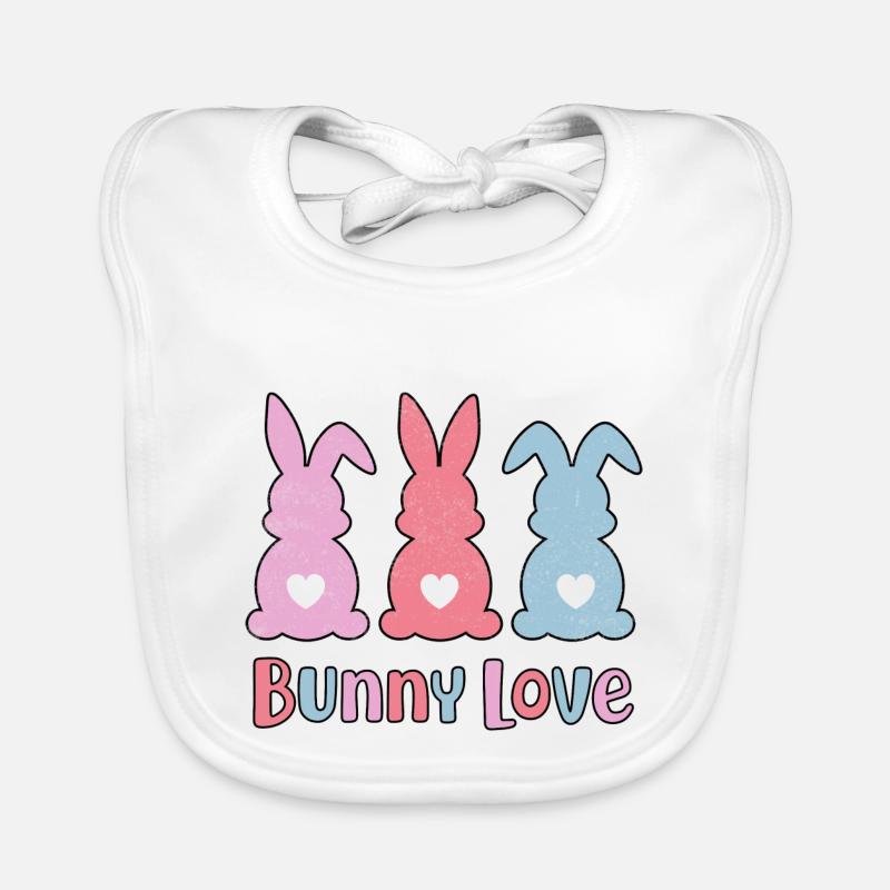Easter Bunny Rabbit - Bunny Love Organic Baby Bibs