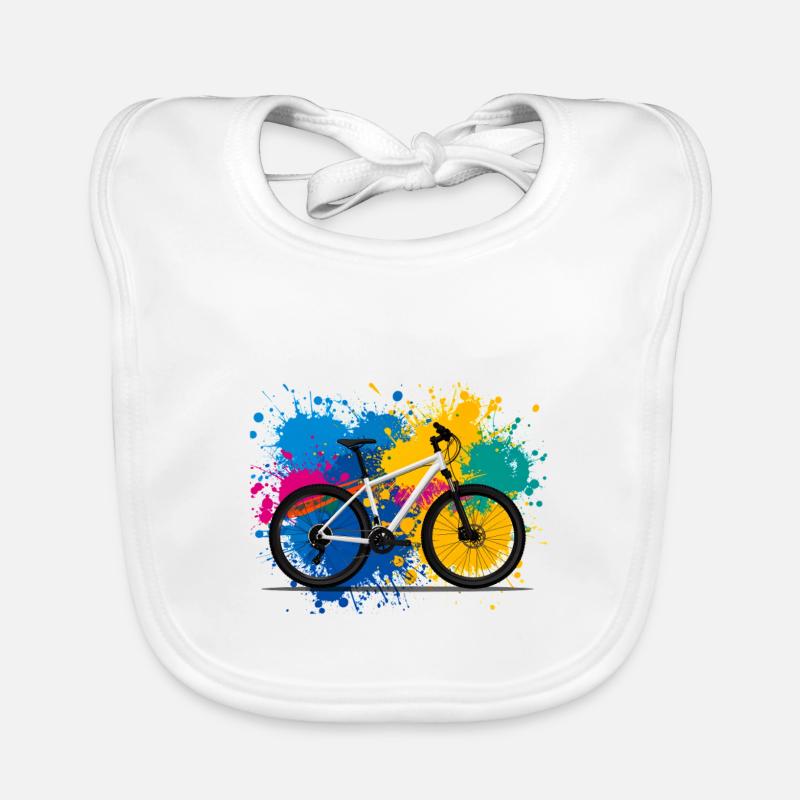 illustration,VTT,vélo de route,graffiti,coloré Bavoir bio Bébé