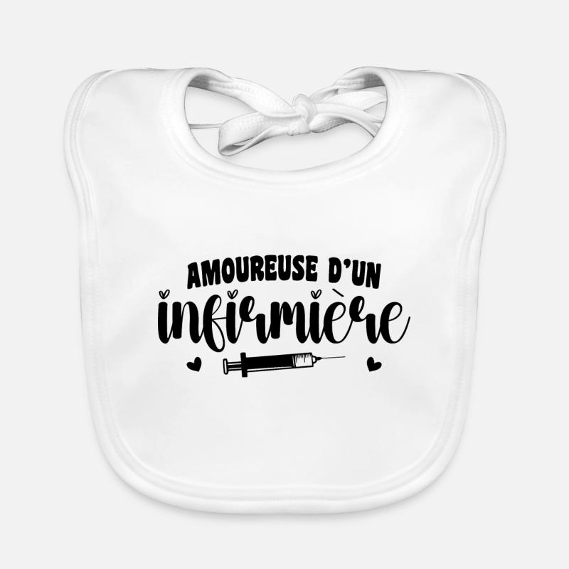 Amoureuse d’un Infirmier Bavoir bio Bébé