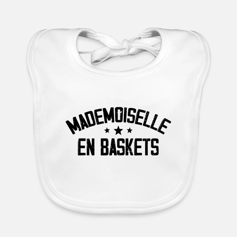 Mademoiselle En Baskets Bavoir bio Bébé