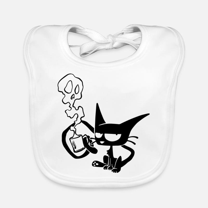 Coffee Cat Organic Baby Bibs