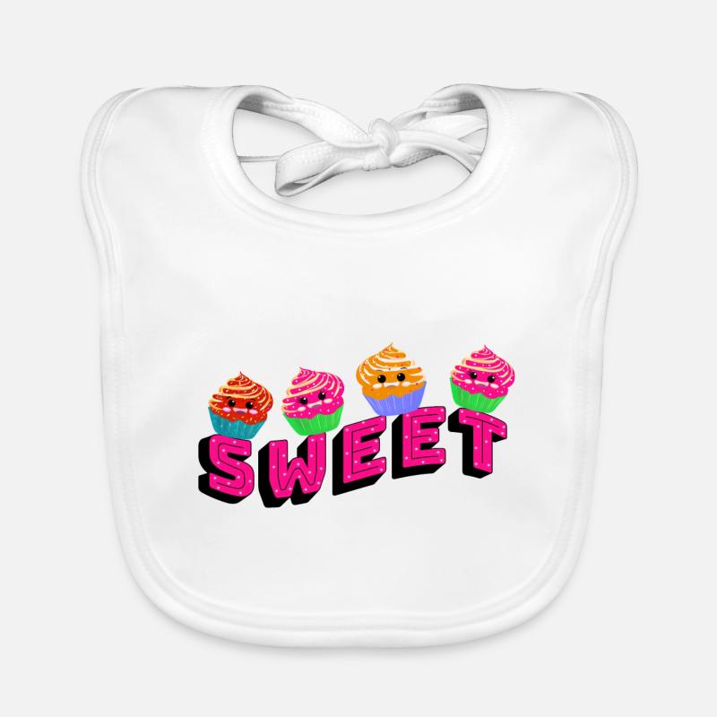 Cute cupcakes Organic Baby Bibs