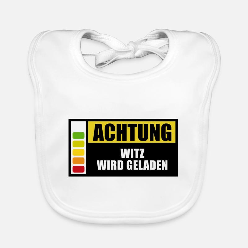 Achtung - Witz wird geladen Baby Bio-Lätzchen