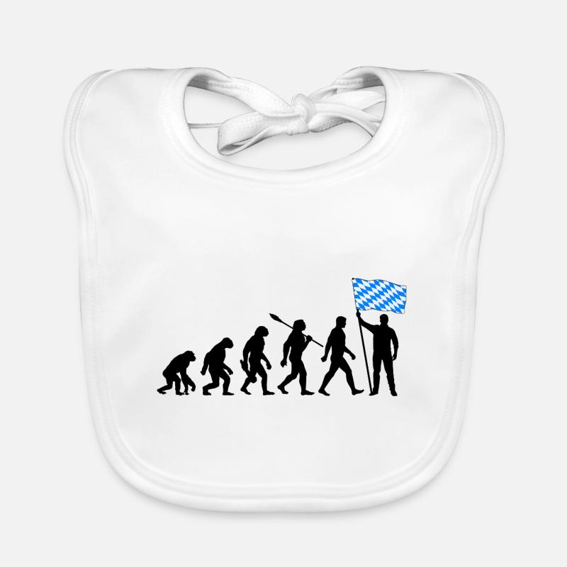 Bayern - Evolution - Flagge - Nation Baby Bio-Lätzchen