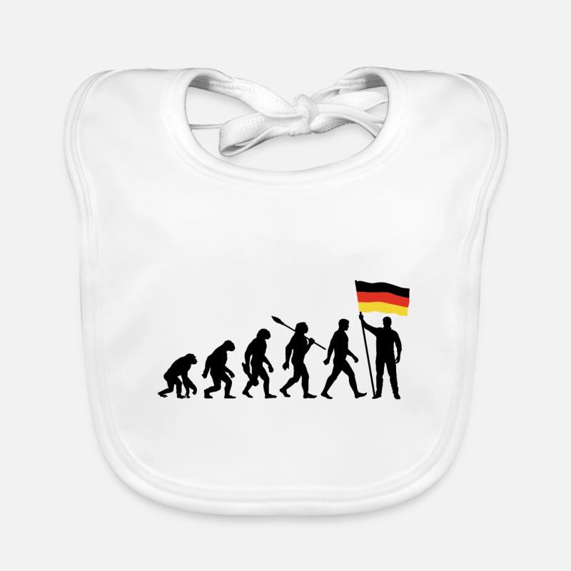 Deutschland - Evolution - Flagge - Nation Baby Bio-Lätzchen