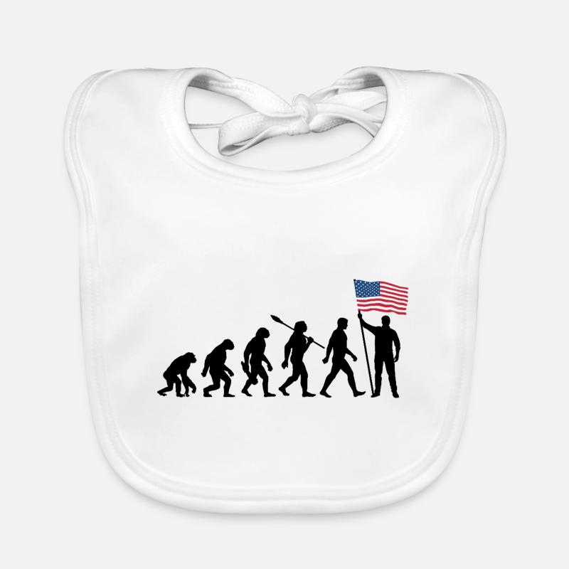 Amérique - États-Unis - Evolution - Drapeau - Nation Bavoir bio Bébé