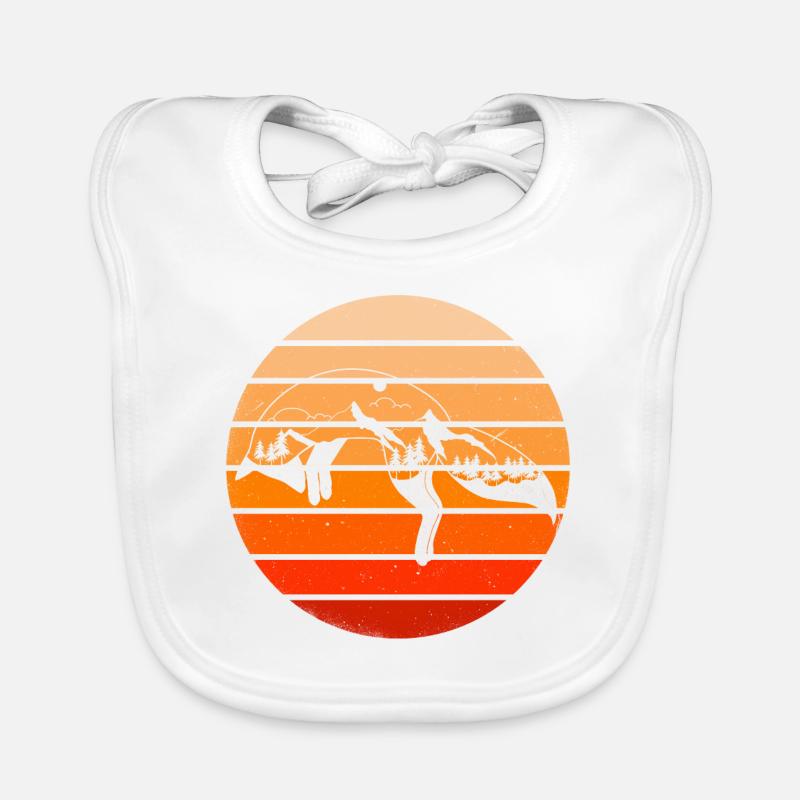 Fox forest mountains gift idea Organic Baby Bibs