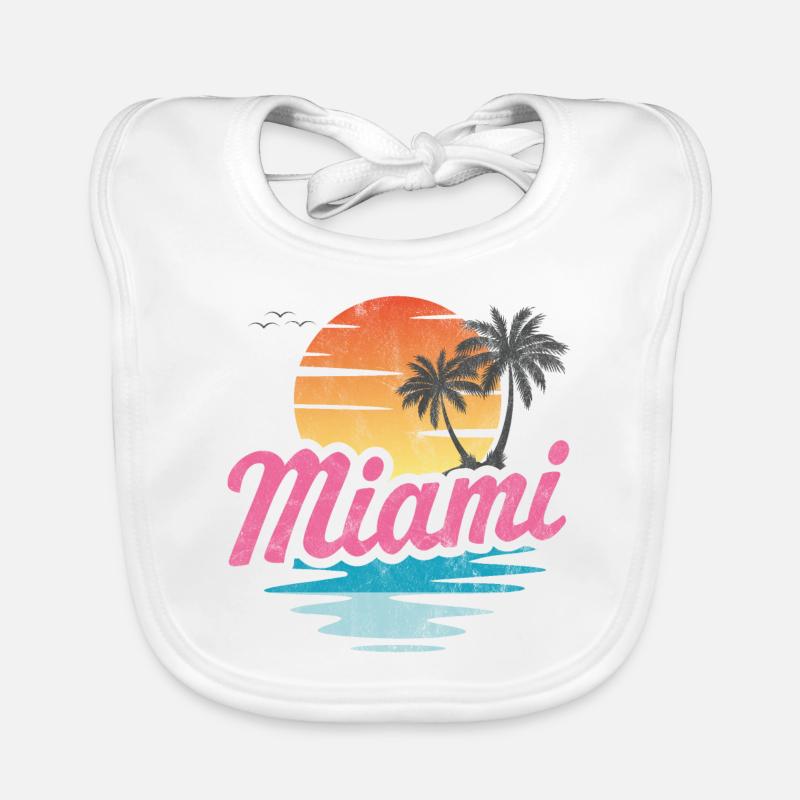 Miami - Bavoir bio Bébé - blanc