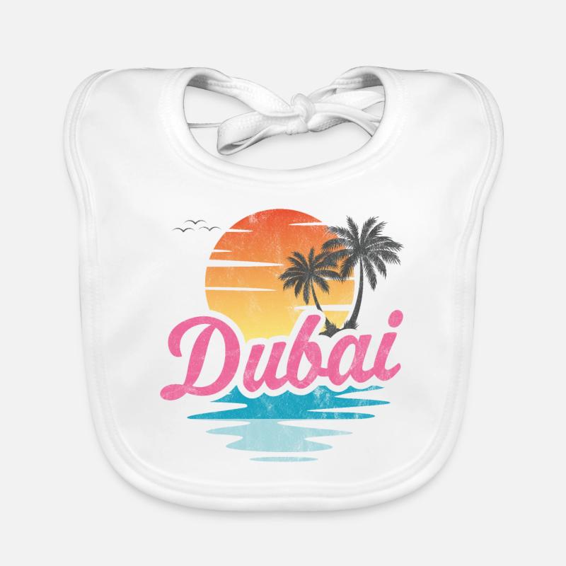 Dubai - Baby Bio-Lätzchen - Weiß
