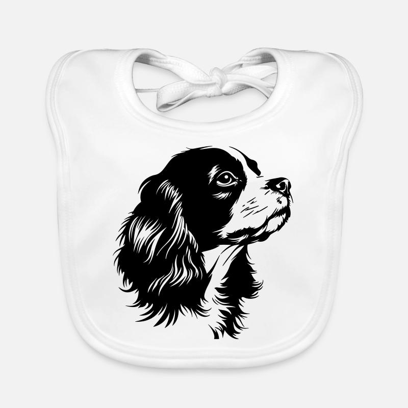 Cavalier King Charles Spaniel Organic Baby Bibs