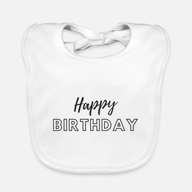 Bon anniversaire - Bavoir bio Bébé - blanc