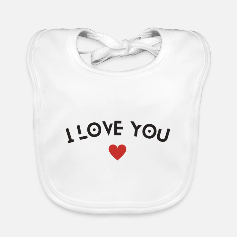 I love you Ich liebe dich Baby Bio-Lätzchen