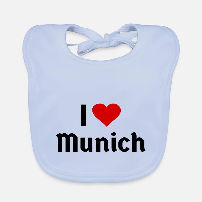 Ich liebe München Münchner Münchnerin Baby Bio-Lätzchen