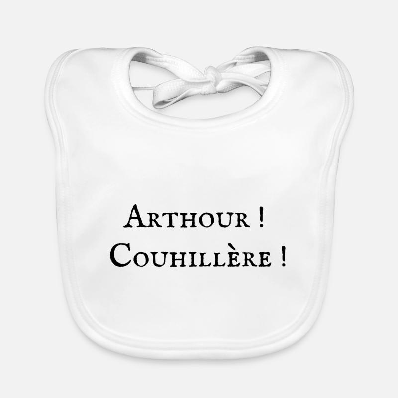 Arthour Couhillère - Bavoir bio Bébé - blanc