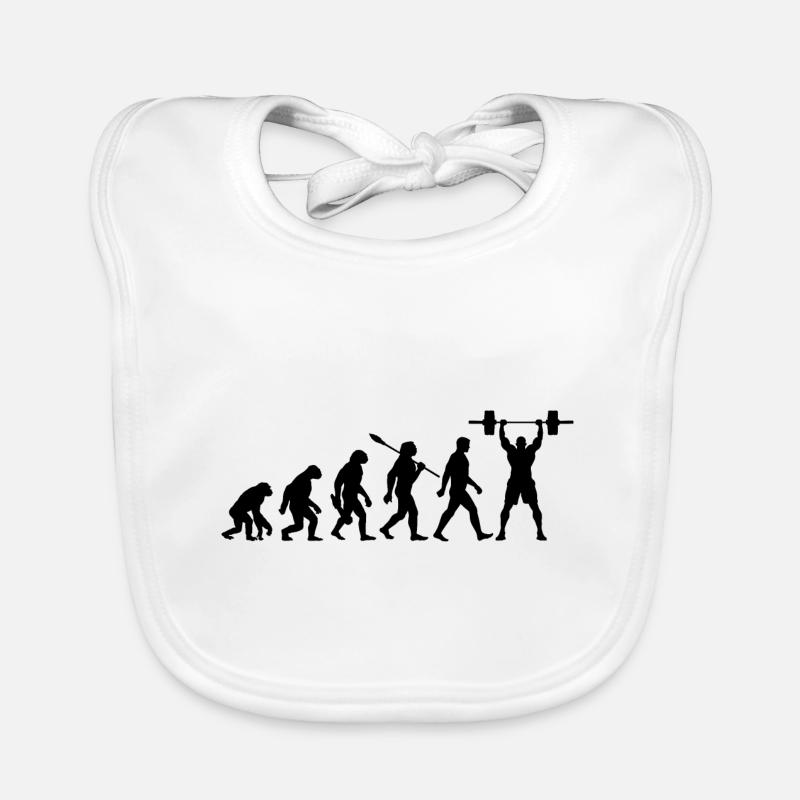 Evolution - Gewichtheben - Kraftsport Baby Bio-Lätzchen