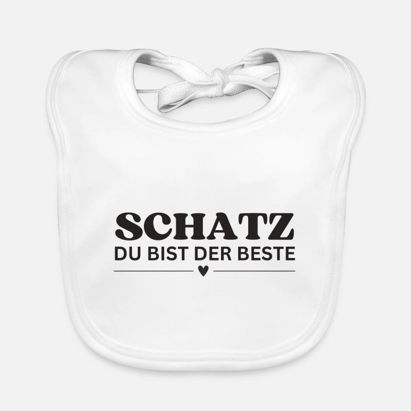Schatz du bist der Beste Baby Bio-Lätzchen