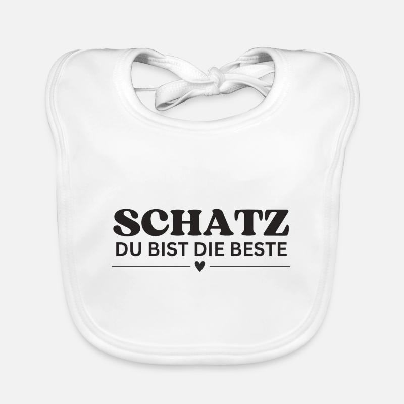 Schatz du bist die Beste Baby Bio-Lätzchen