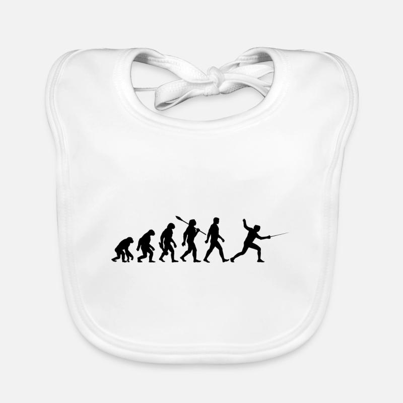 Evolution - Fechten - Fechter - Kampfsport Baby Bio-Lätzchen