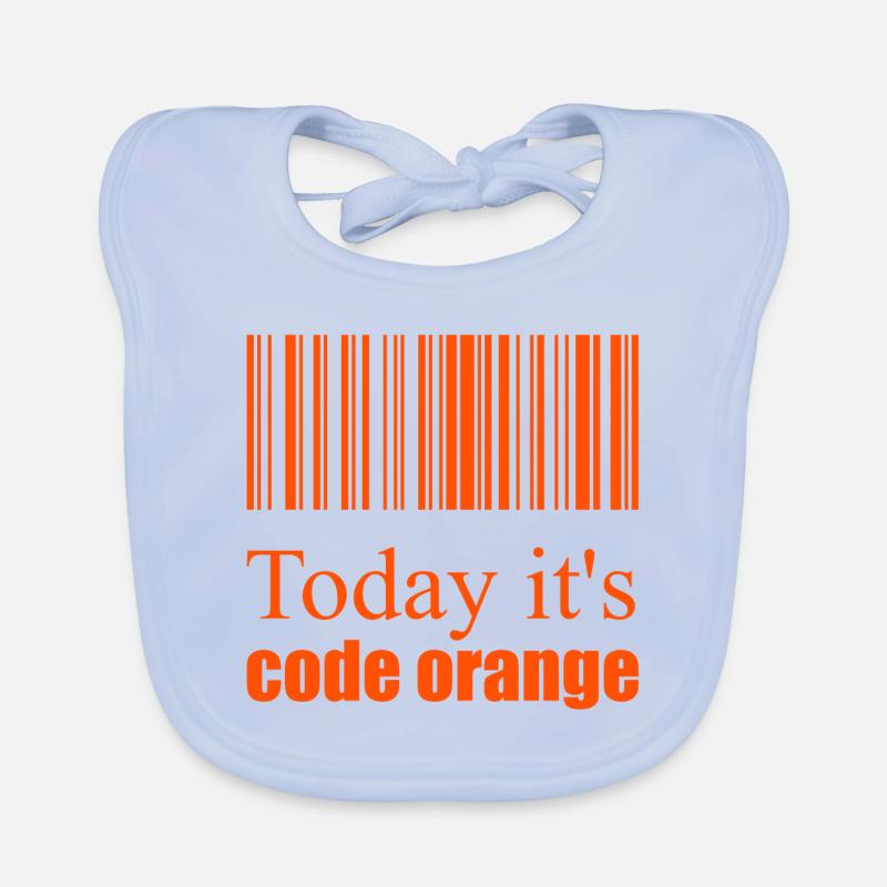 Codice arancione Bavaglino ecologico per neonato