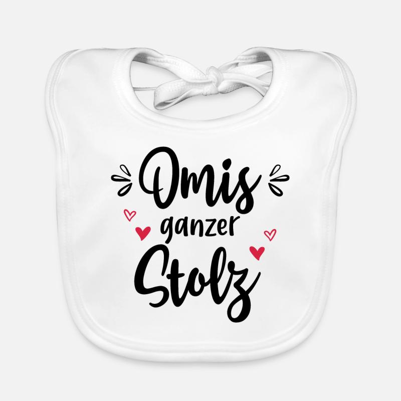 Omis ganzer Stolz - Enkel Enkelin Geschenkidee Baby Bio-Lätzchen
