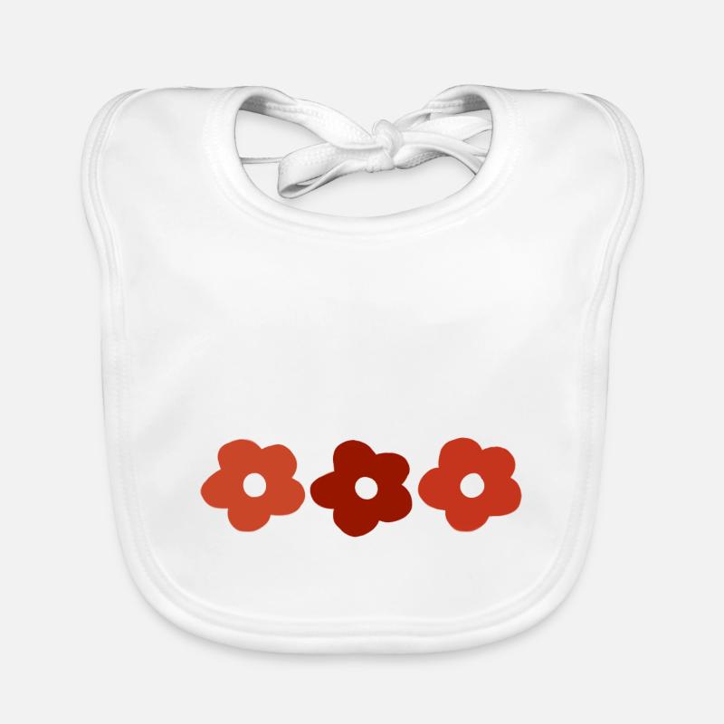 Retro-Blümchen. Baby Bio-Lätzchen