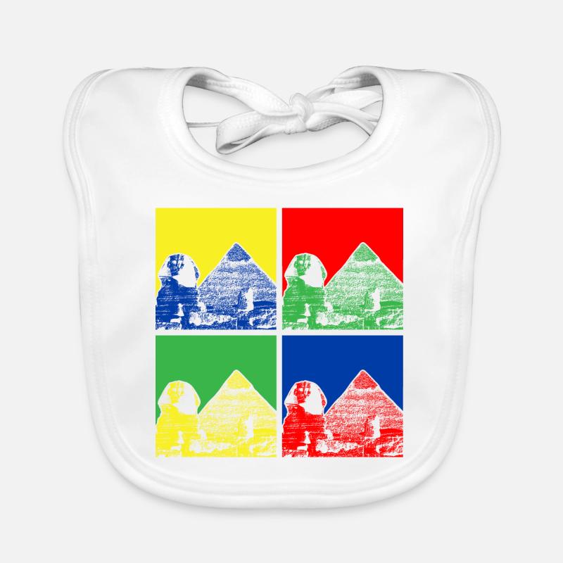 Sphinx Pyramids Egypt Organic Baby Bibs