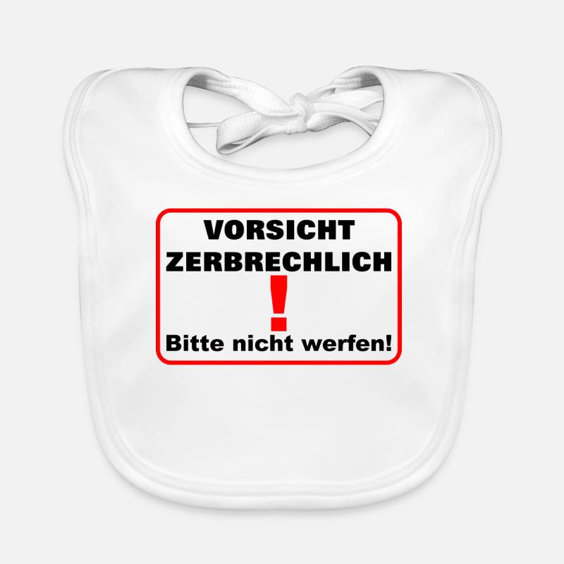 Zerbrechlich vorsicht Baby Bio-Lätzchen