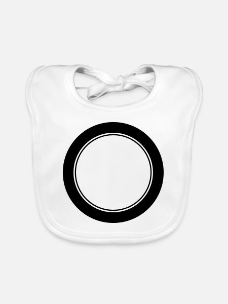 Logo / / anniversaire emblème / / équipe / / Club - Bavoir bio Bébé - blanc - Devant