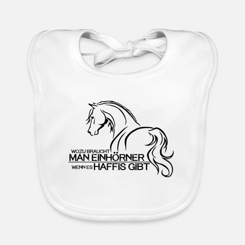 Pferde Haflinger Einhörner Reiterin Geschenkidee Baby Bio-Lätzchen
